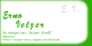 erno velzer business card